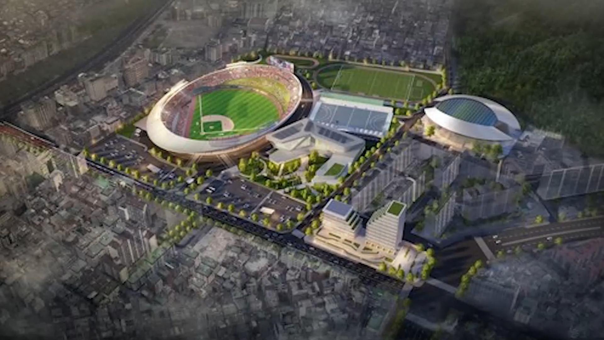 NC 향한 러브콜?…성남시, 야구장 설계도 펼쳤다