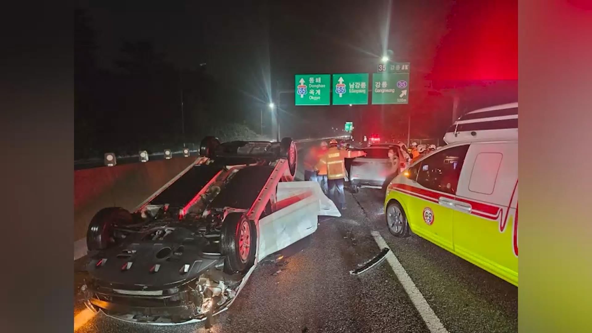 빗길에 온라인 카지노 사이트 2대 추돌…뒤따르던 온라인 카지노 사이트들도 '쾅'