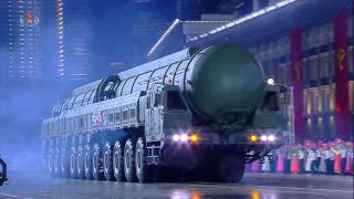 북한 열병식서 신형 ICBM '화성-20형' 공개…"최강 전략핵무기"