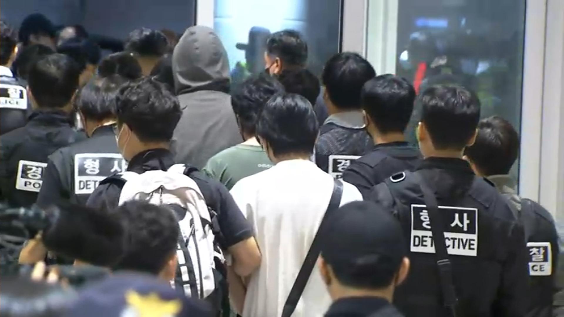 [현장연결] 캄보디아 구금 한국인 64명, 인천공항으로 귀국