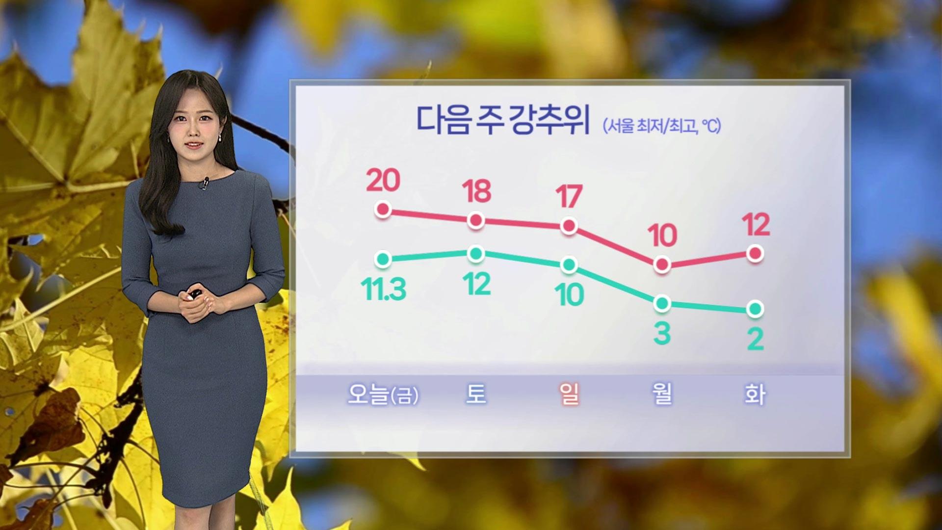 [온라인카지노 조작 유니벳] 주말도 예년 늦가을 온라인카지노 조작 유니벳…동해안 비 차츰 그쳐