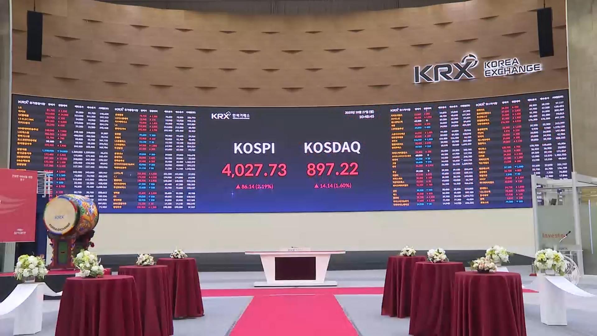 온라인카지노 총판, 사상 첫 4천선 돌파…'10만전자'도 최초