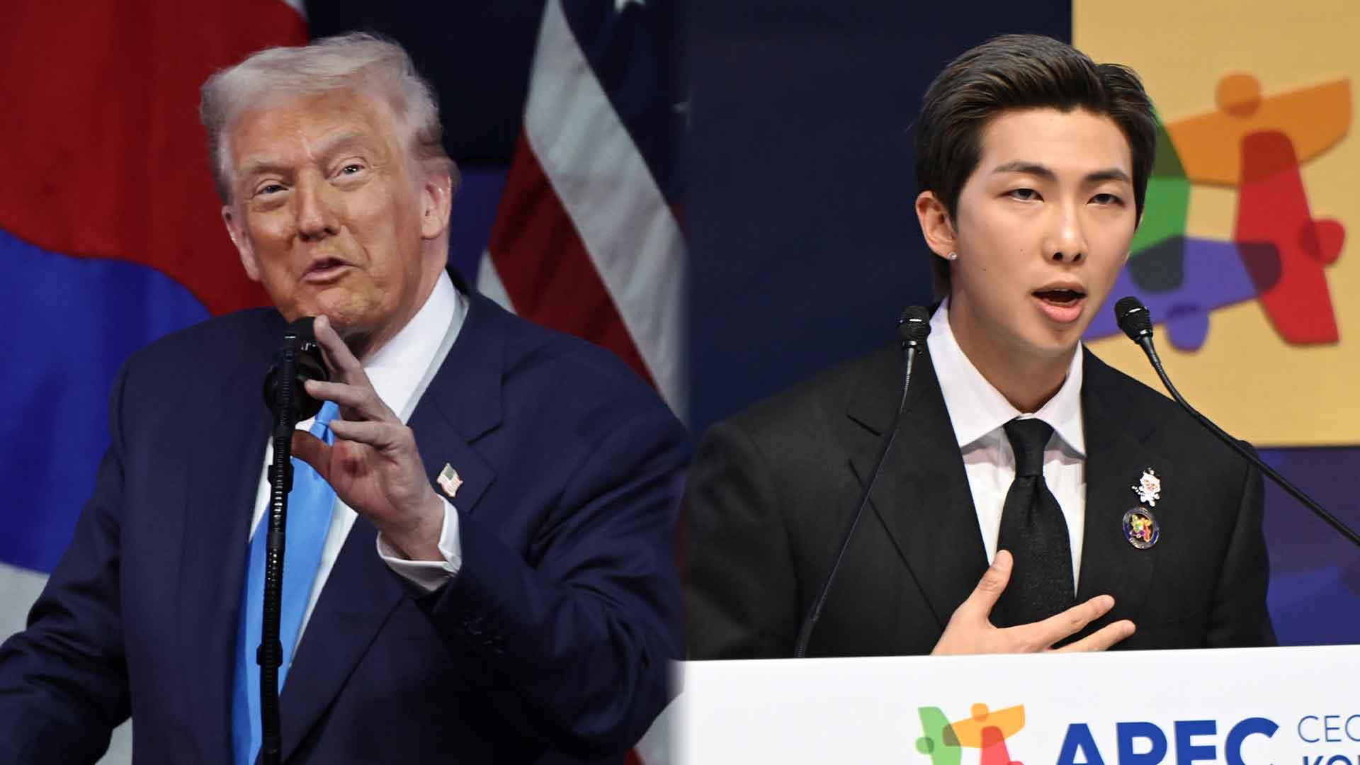 트럼프·RM 연단에…한미 기업인 100여명은 협력 다짐