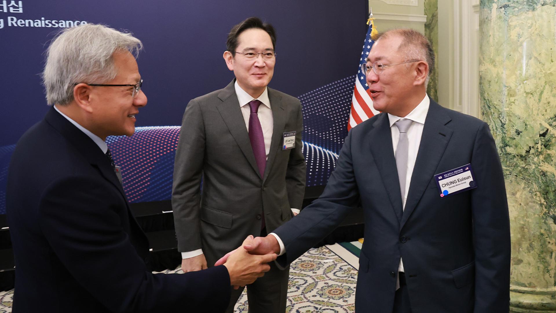 '치맥'으로 뭉친 젠슨 황·이재용·정의선…'온라인카지노 경찰 벳엔드 동맹' 예고