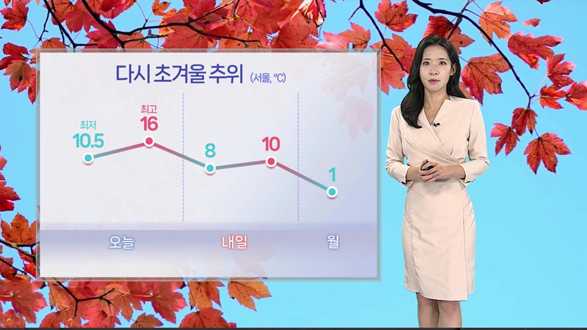 [날씨] 주말 차츰 맑은 하늘…다시 초겨울 추위