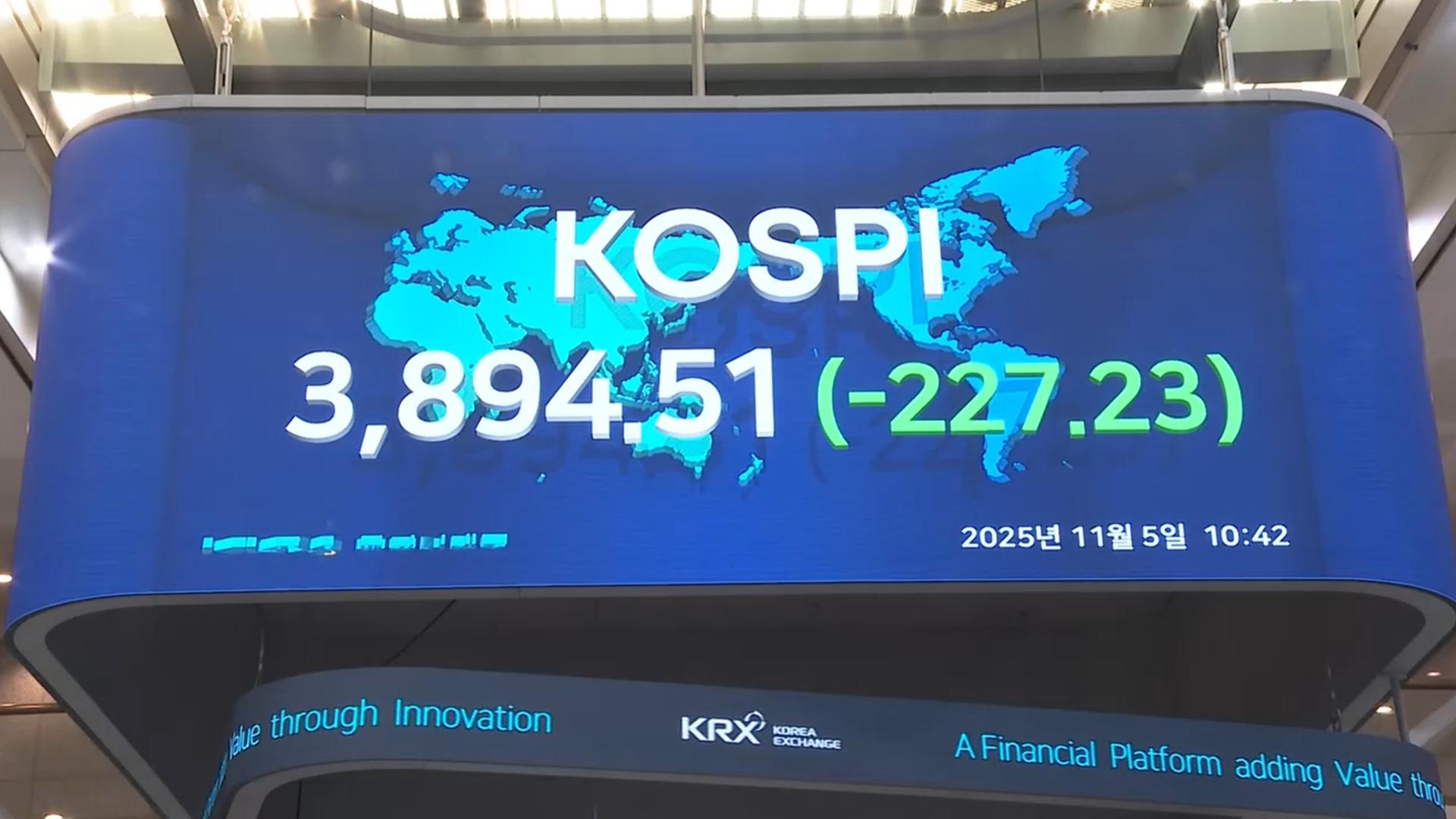 '검은 수요일' 해외 온라인카지노 순위 3,900선 붕괴…장중 6% 급락