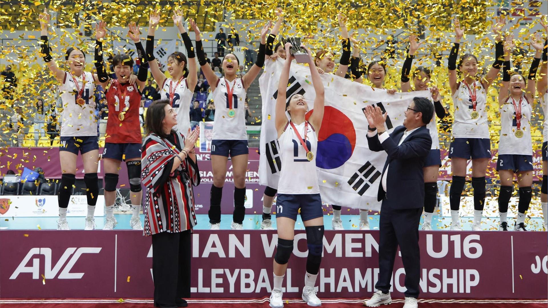 여자배구 U16 대표팀, 아시아선수권대회 정상 올라