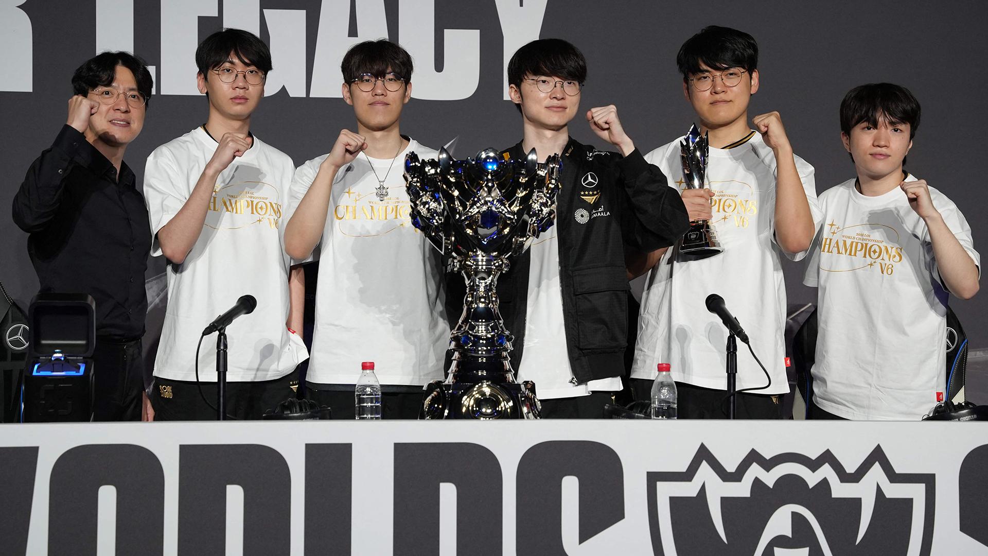 페이커, 월즈 6번째 대관식…T1 3년 연속 우승