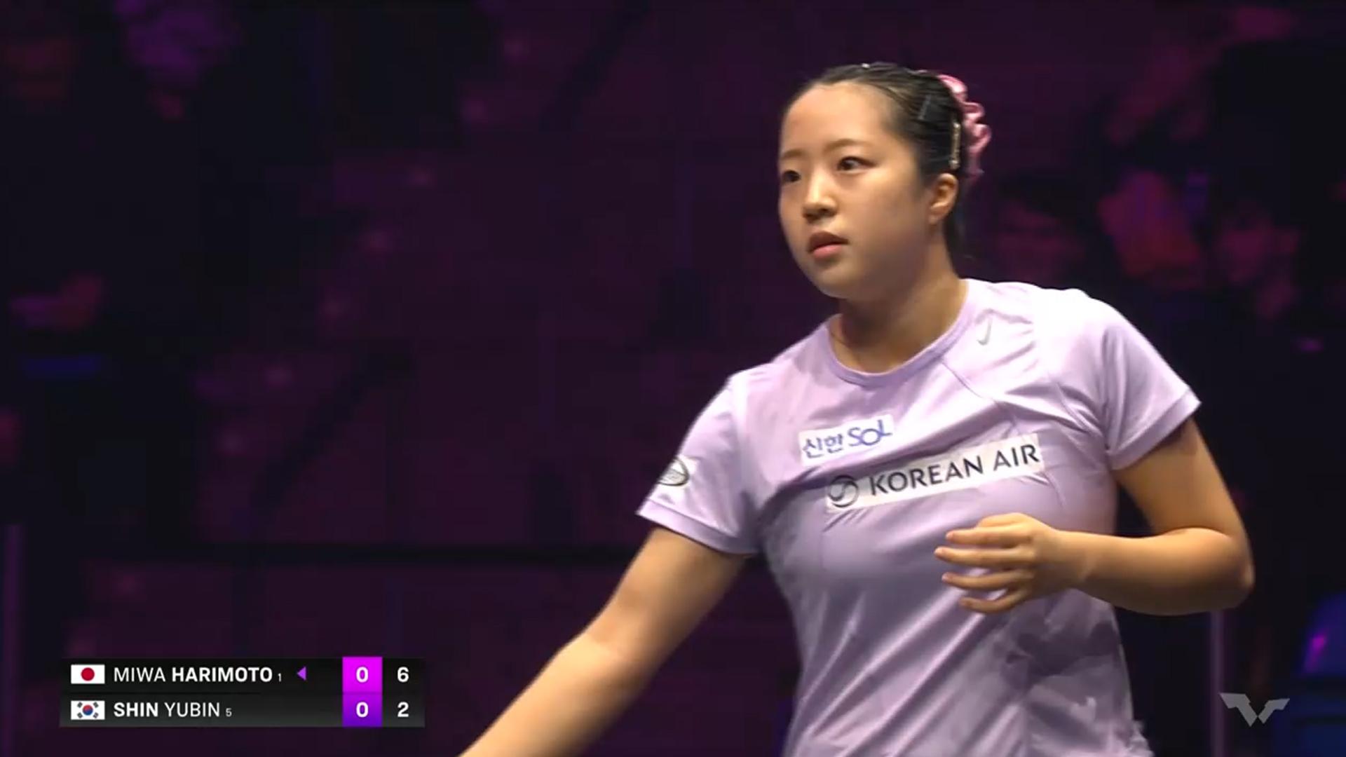 신유빈, 하리모토 미와에 패배…WTT 결승행 좌절