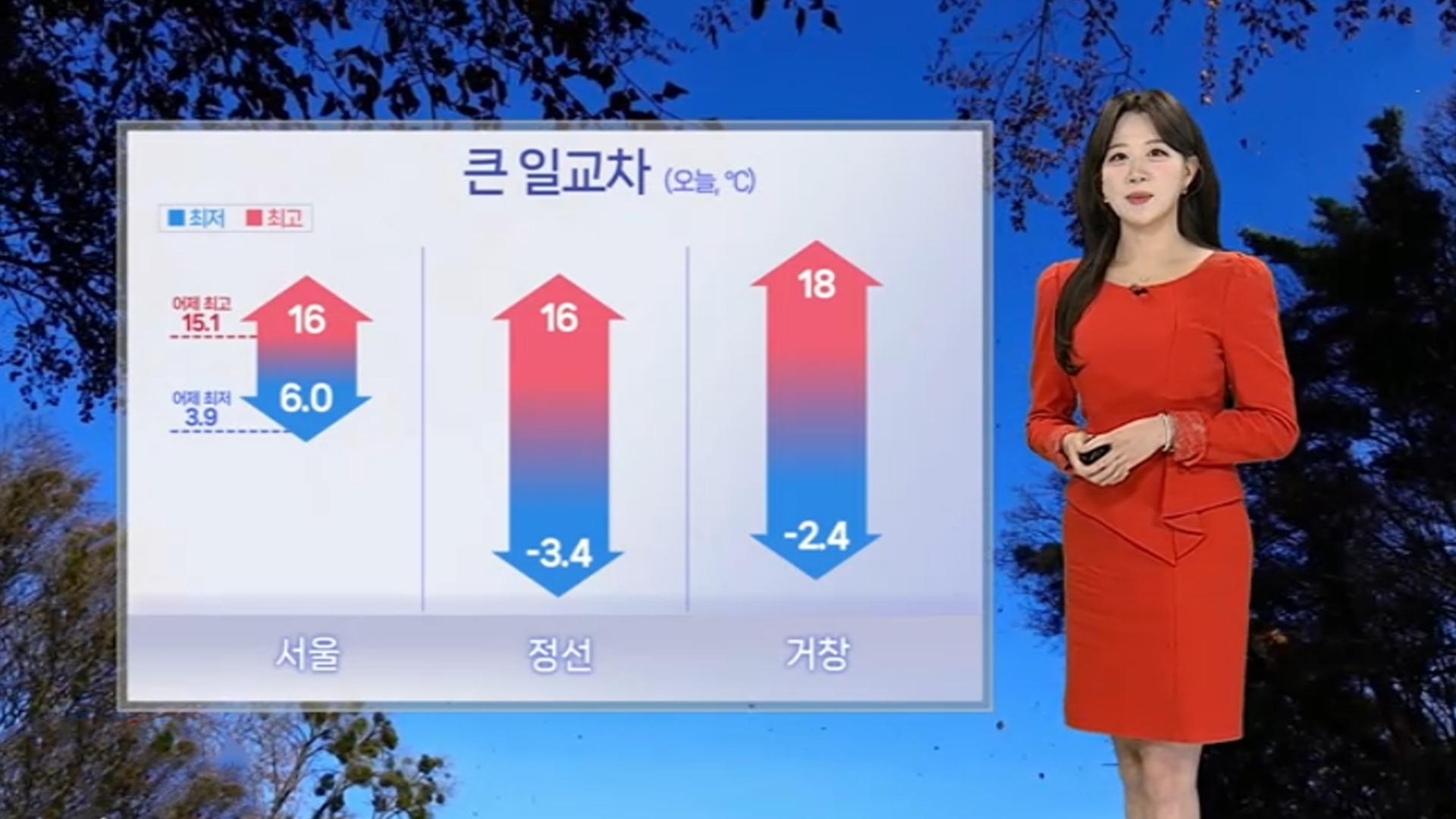 [날씨] 완연한 가을 날씨…온라인카지노 불법 벳무브 맑고 큰 일교차