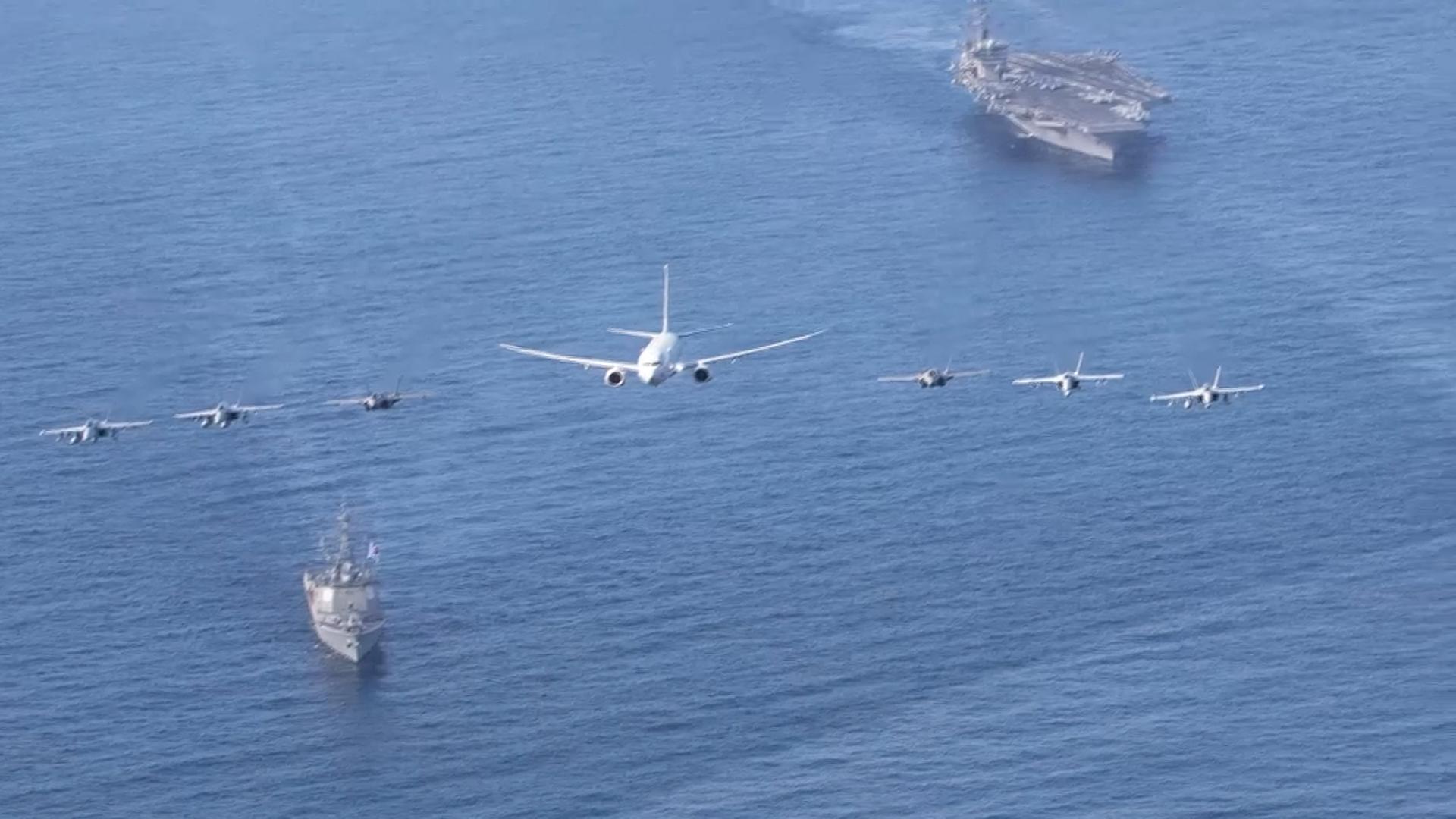 동해서 항모 참가 한미 온라인카지노 굿모닝훈련…대북 억제력 과시