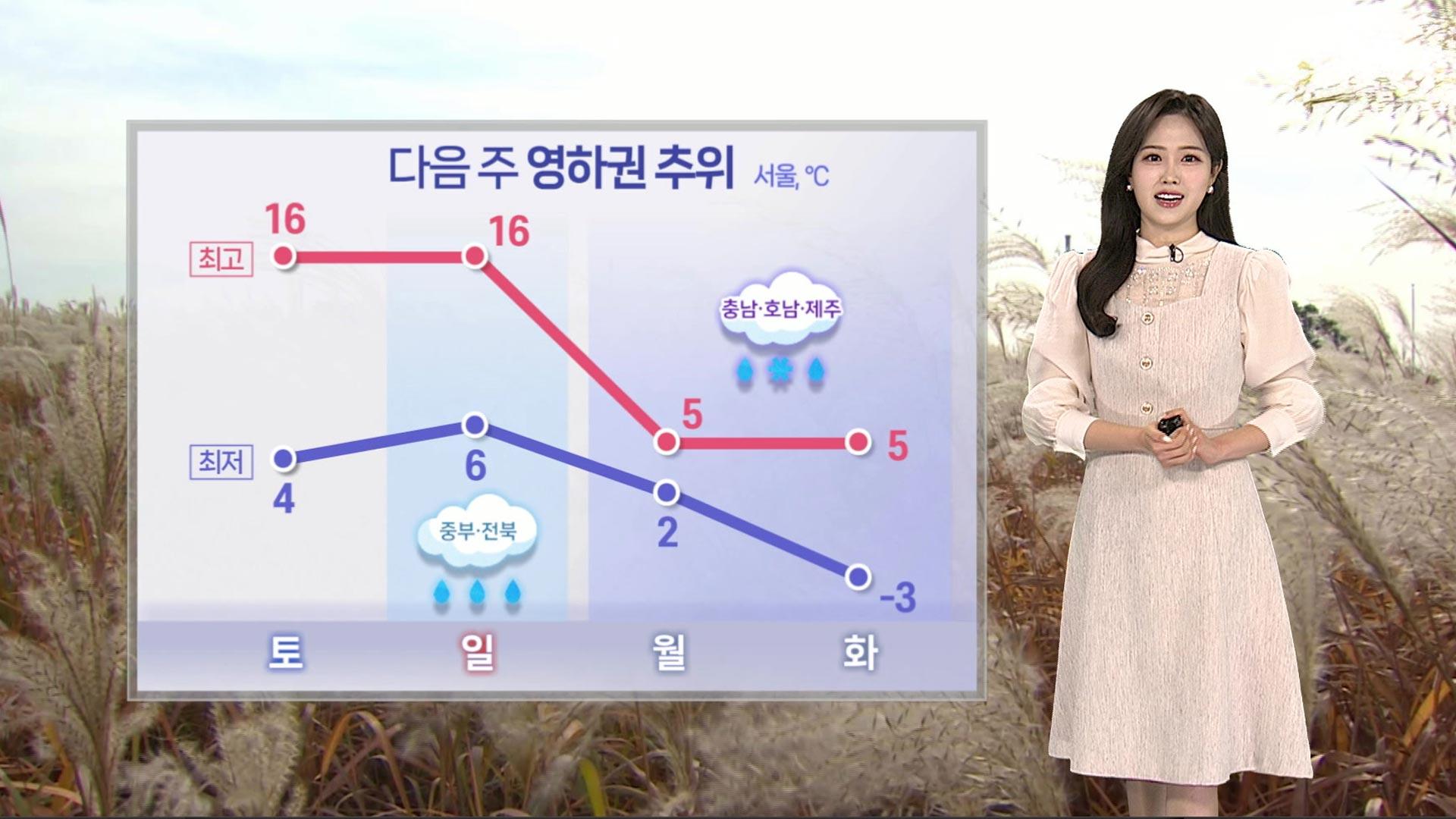 [날씨] 주말 맑고 이맘때 늦가을…다음 주 온라인카지노 합법 사이트 강추위