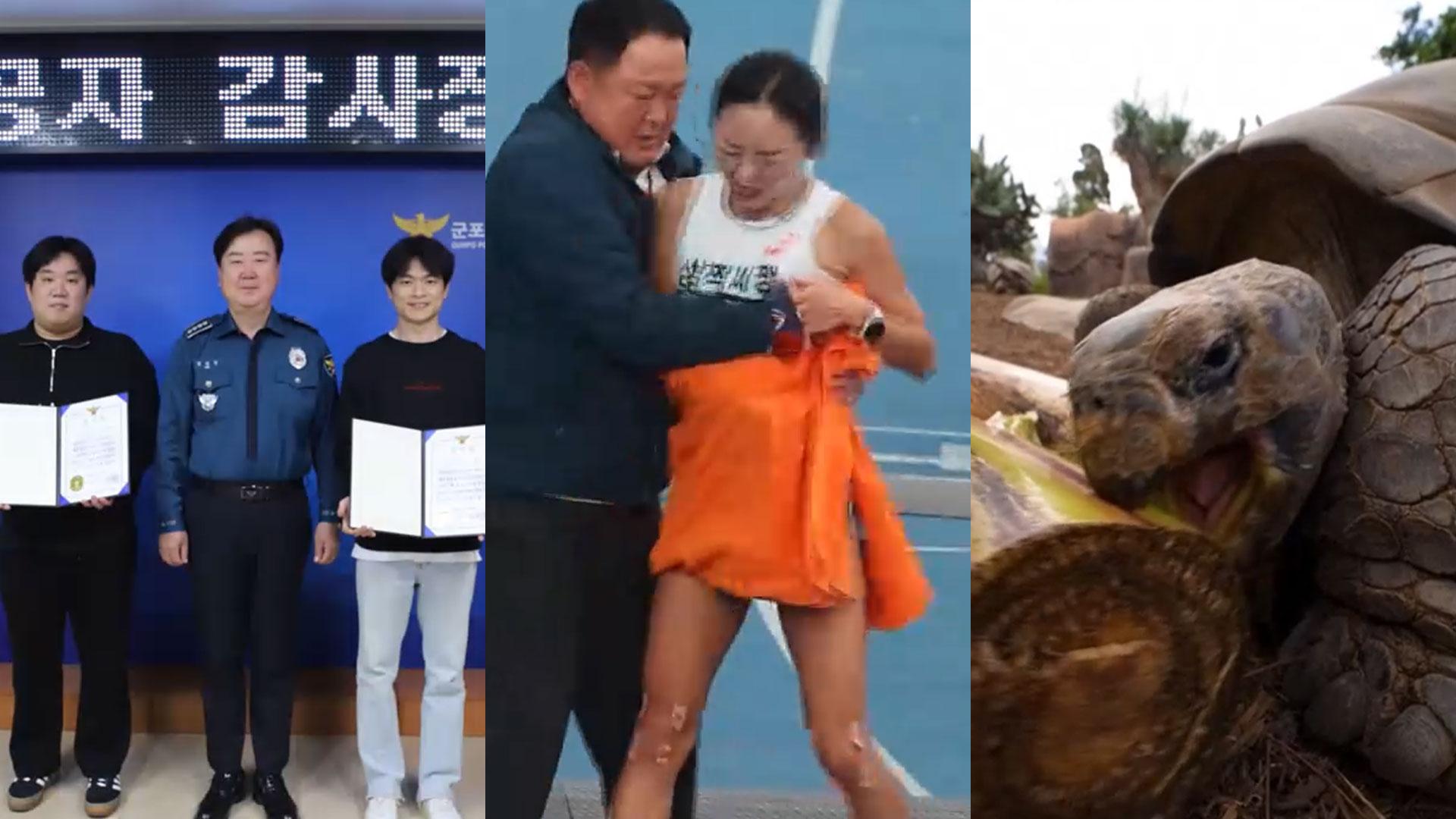 [핫클릭] 경찰, 맨발로 길 헤맨 세 살 아이 구한 시민에 감사장 外