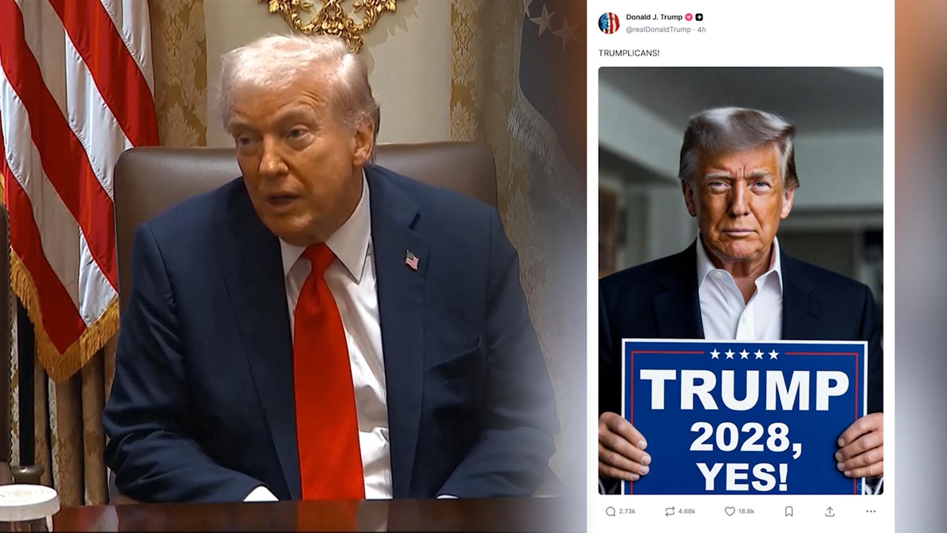 온라인카지노 벳무브, 3선 도전 또 암시?…SNS에 '2028' 이미지