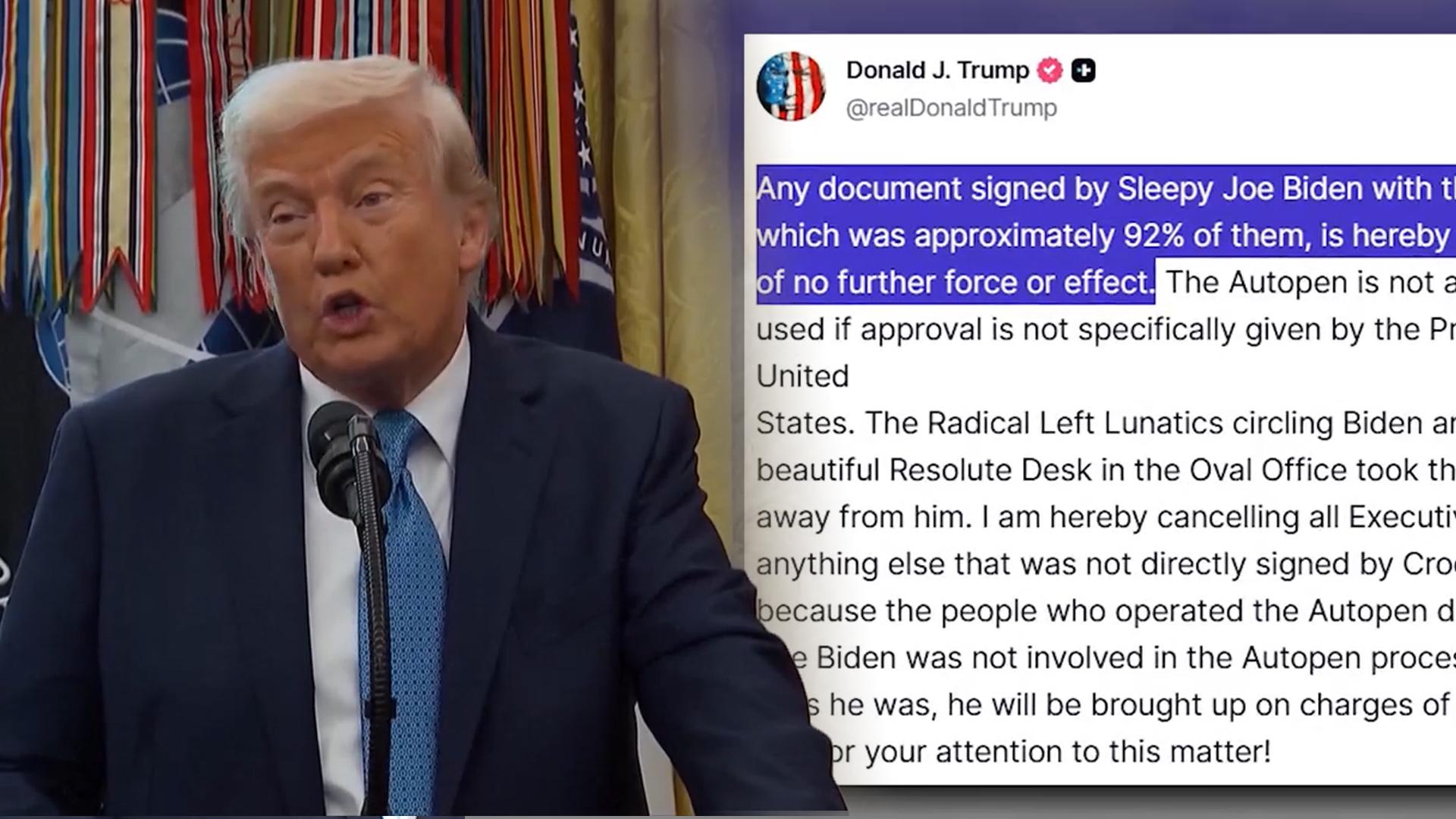 한국 no.1 온라인카지노 "바이든 '오토펜' 행정명령 취소"…반이민 총공세