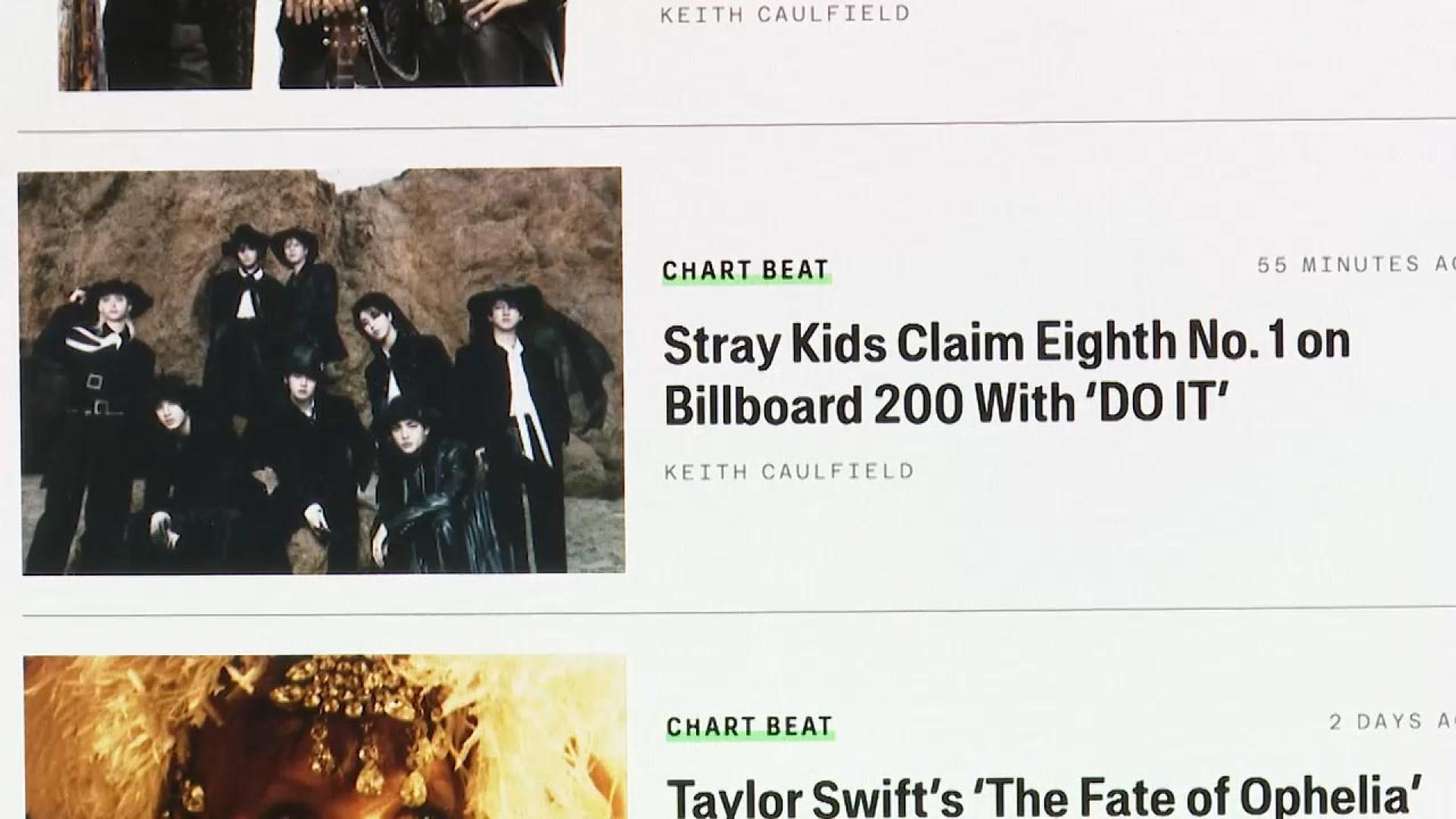 스키즈 '빌보드 200' 8연속 1위…21세기 신기록