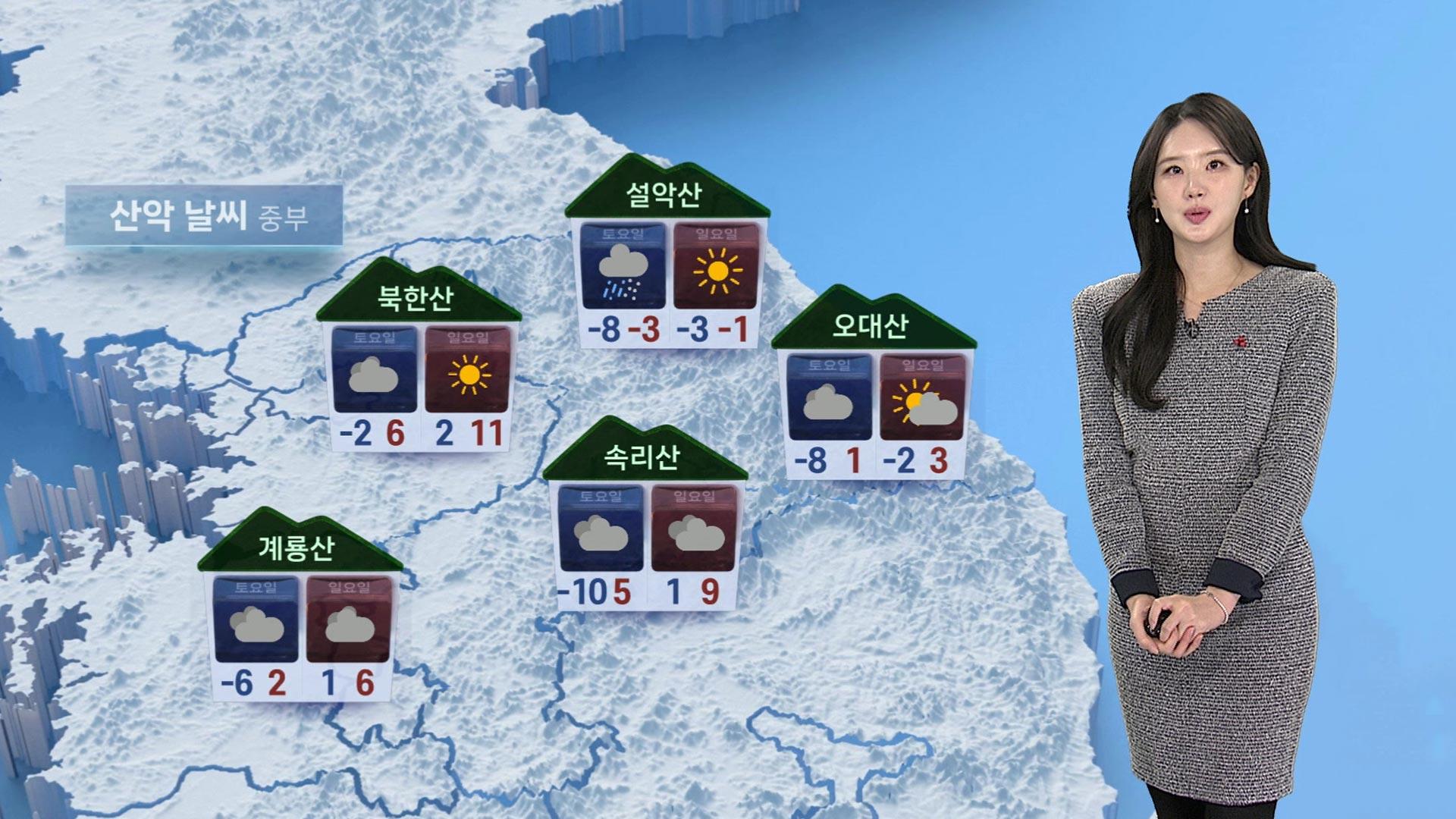 [날씨] 주말 추위 누그러져…온라인카지노 합법 유니88벳 곳곳 눈 소식