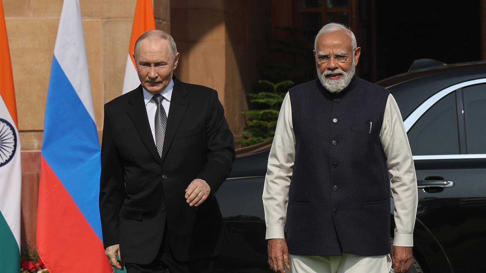 푸틴·모디 공동회견...러·인도 밀착에 미 '난처'