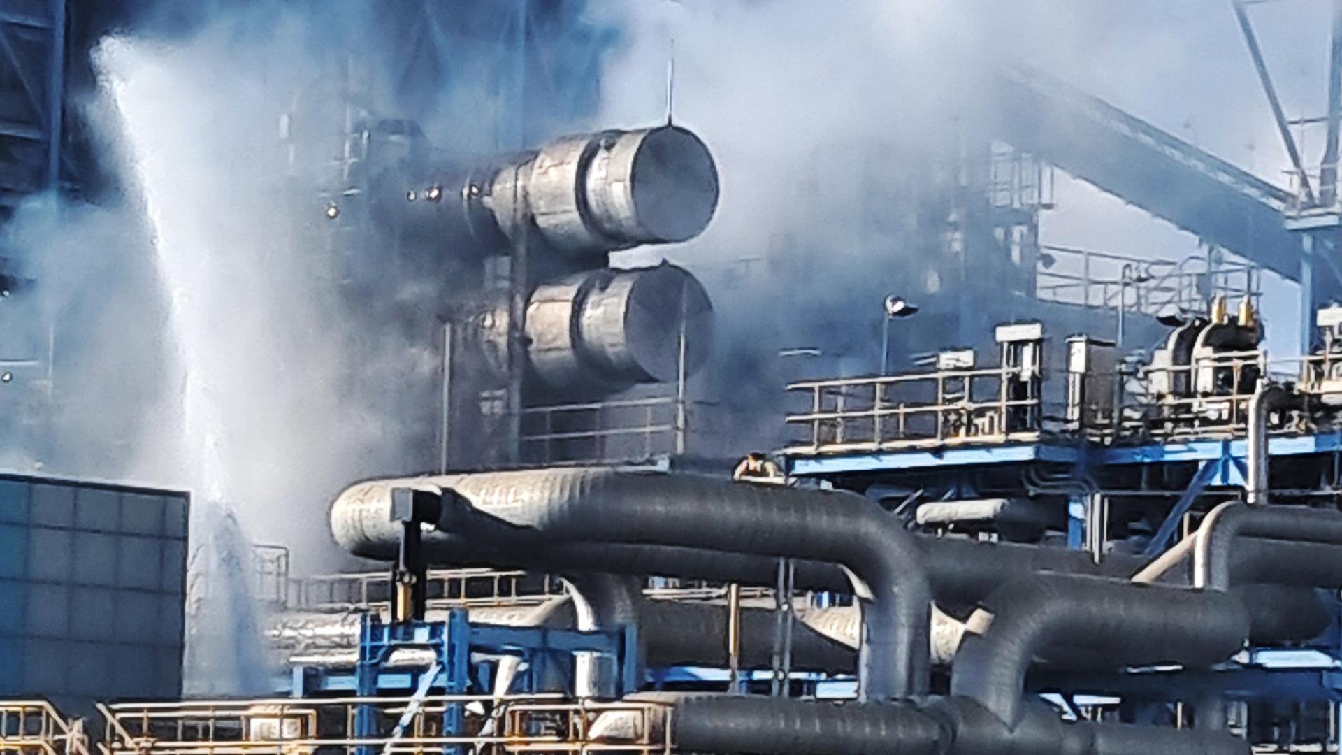 한국 온라인카지노발전소 화재 1시간 50분 만에 완진…2명 화상