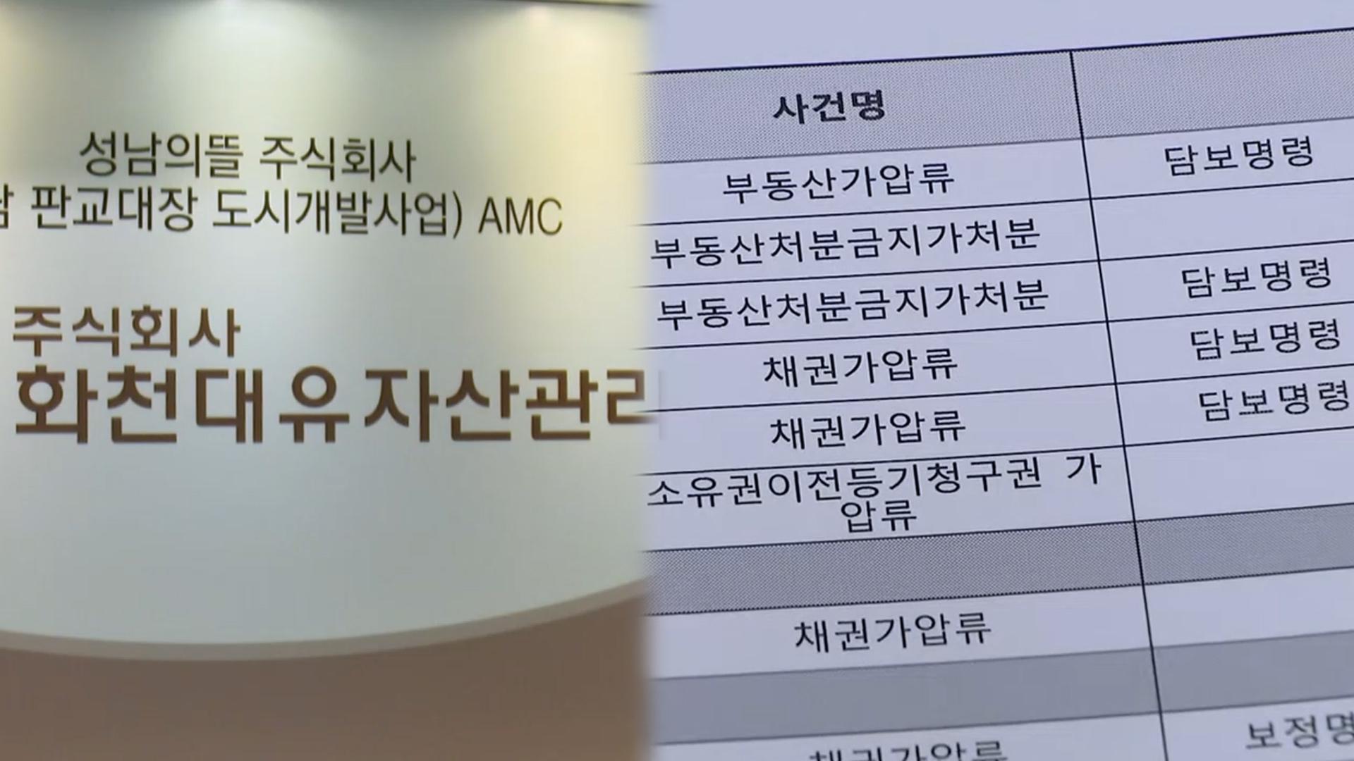 '대장동 재산 가압류 추진' 14건 중 7건 담보 제공 명령