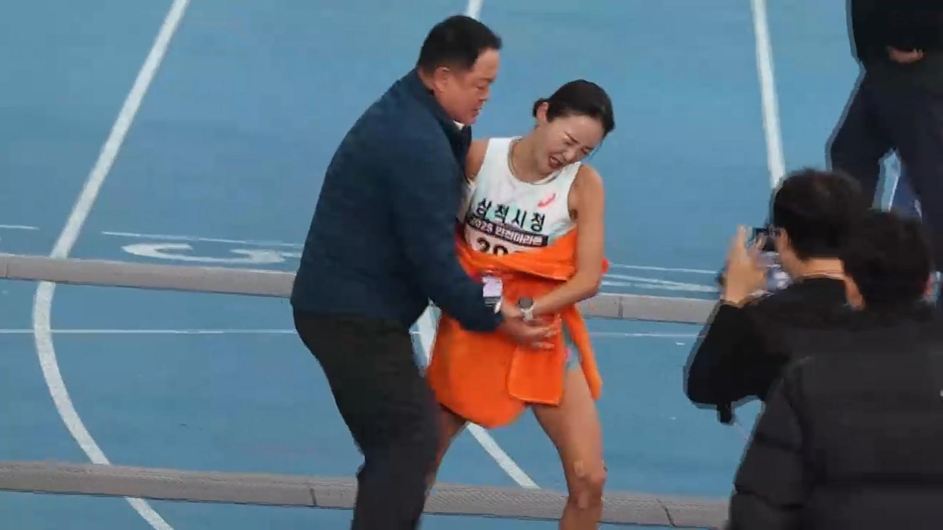 마라톤 신체접촉 논란 삼척시청 육상팀 감독 자격정지