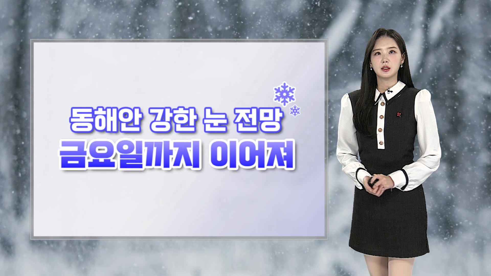 [날씨] 오전, 전국 눈비 소식…밤부터 동해안 강한 눈