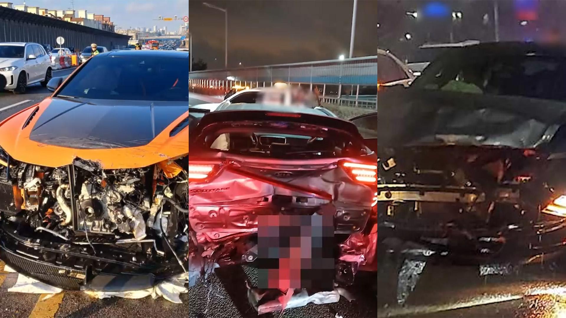 [사건사고] 람보르기니 중앙선 넘어 3대 충돌…"길 미끄러워서" 外