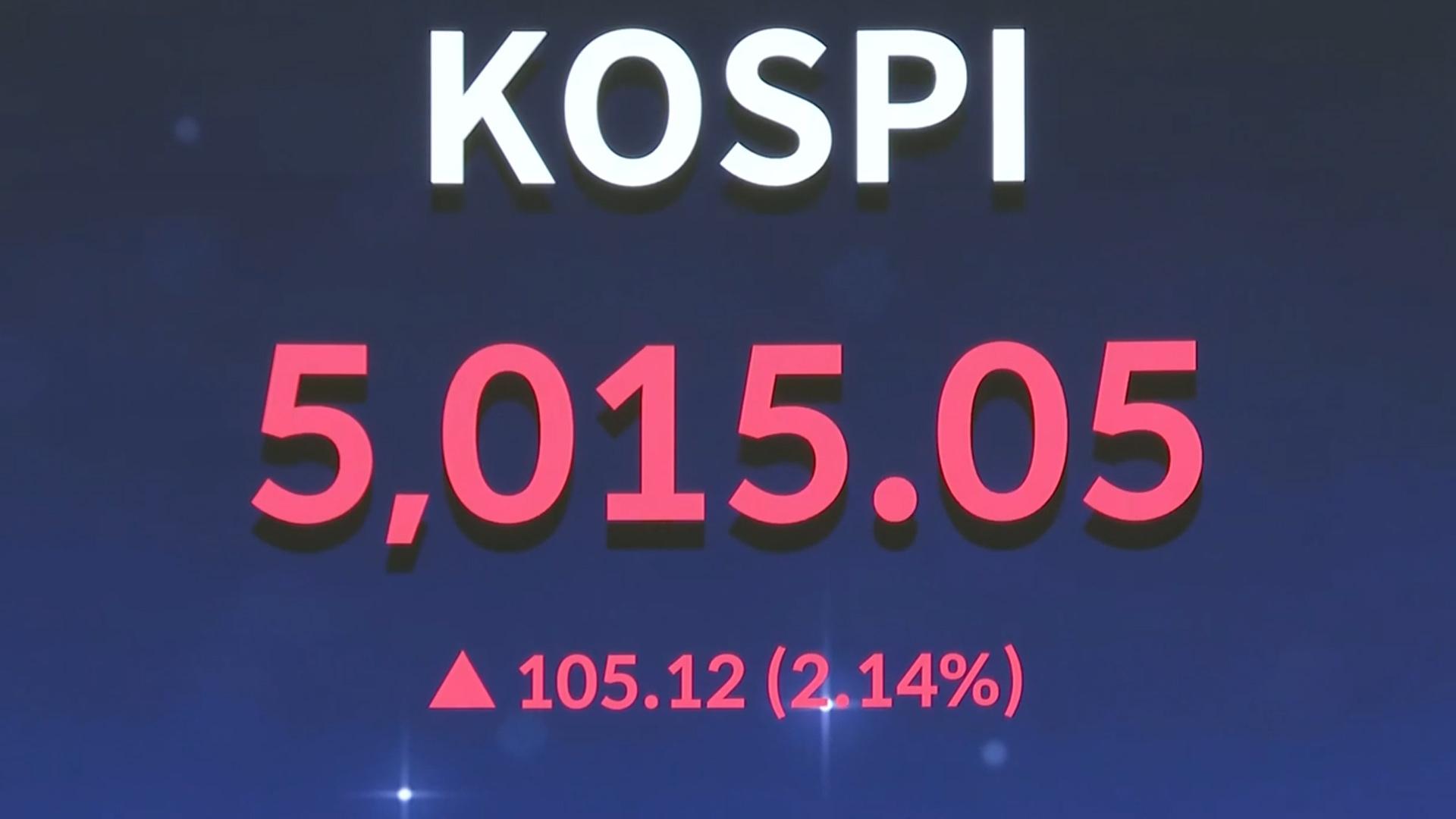 코스피 '5,000시대' 개막…한국 증시 새 역사