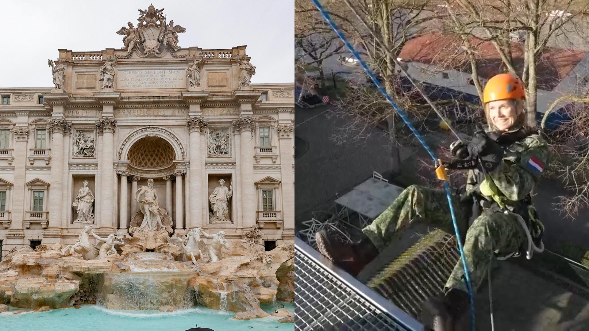 [지구촌톡톡] 트레비 분수에 유료화…군인으로 변신한 네덜란드 왕비 등