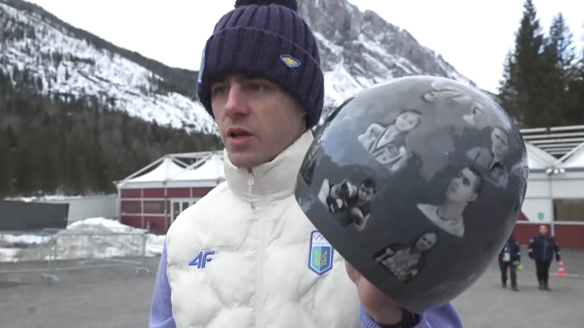 "타협은 없다"…우크라 선수, IOC 불허에도 '추모 헬멧' 강행