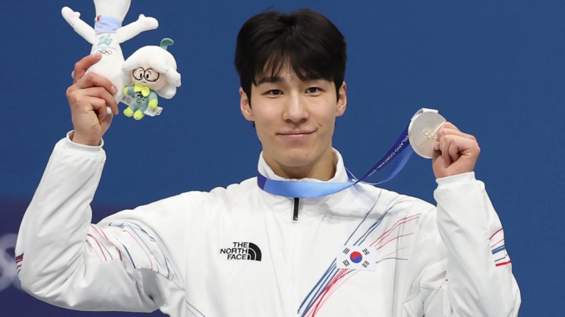 쇼트트랙 황대헌, 1500ｍ 은메달…3연속 올림픽 메달