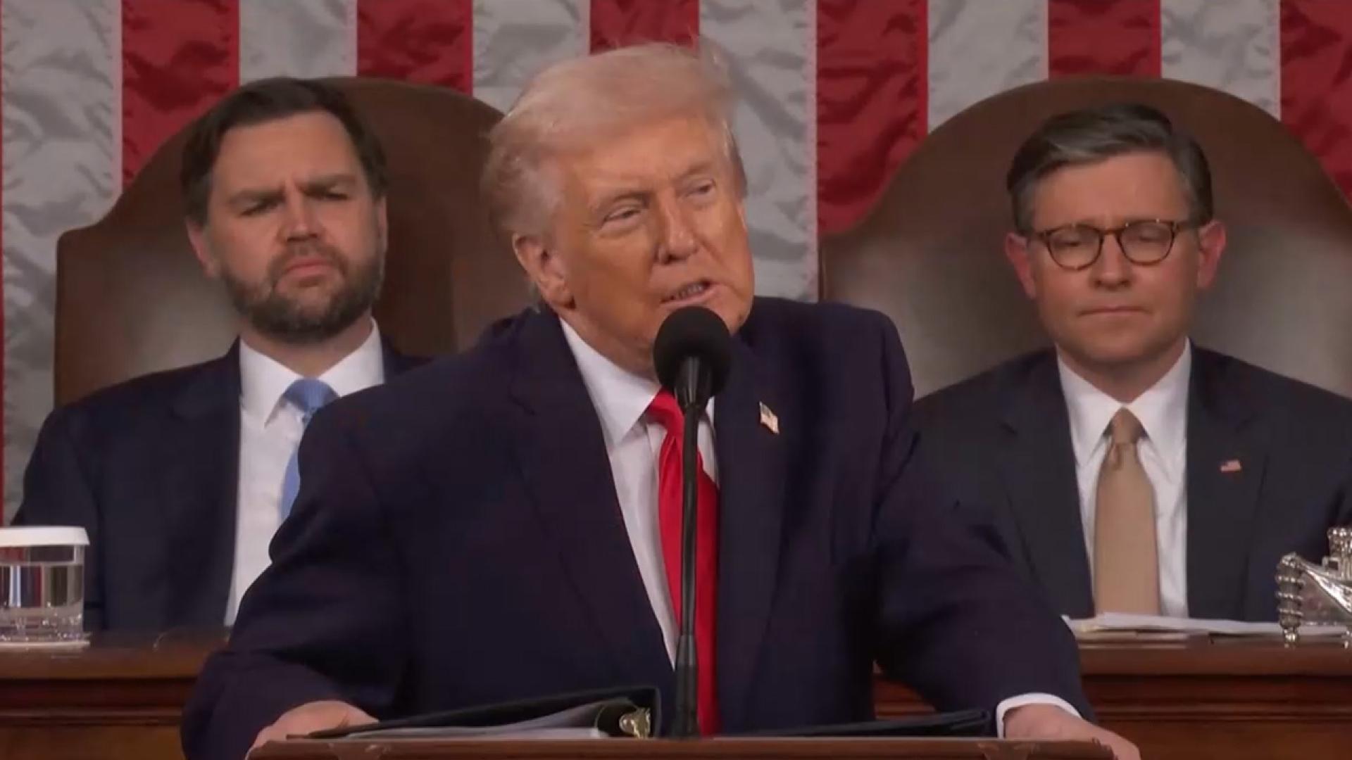 트럼프 역대 최장 국정연설…관세·이민정책 지속