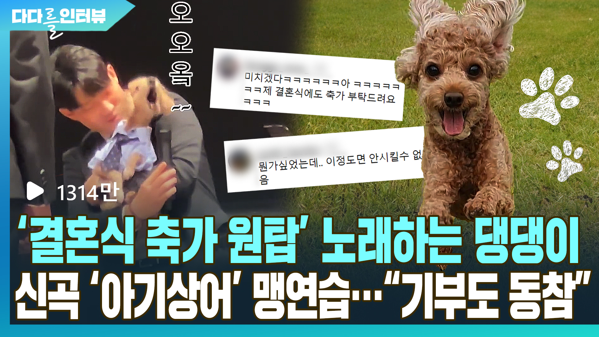 [다다를 이야기] '<em class='find'온라인카지노 후기 유니88</em 축가' 댕댕이 커피…"신곡 아기상어 맹연습…기부도 동참"