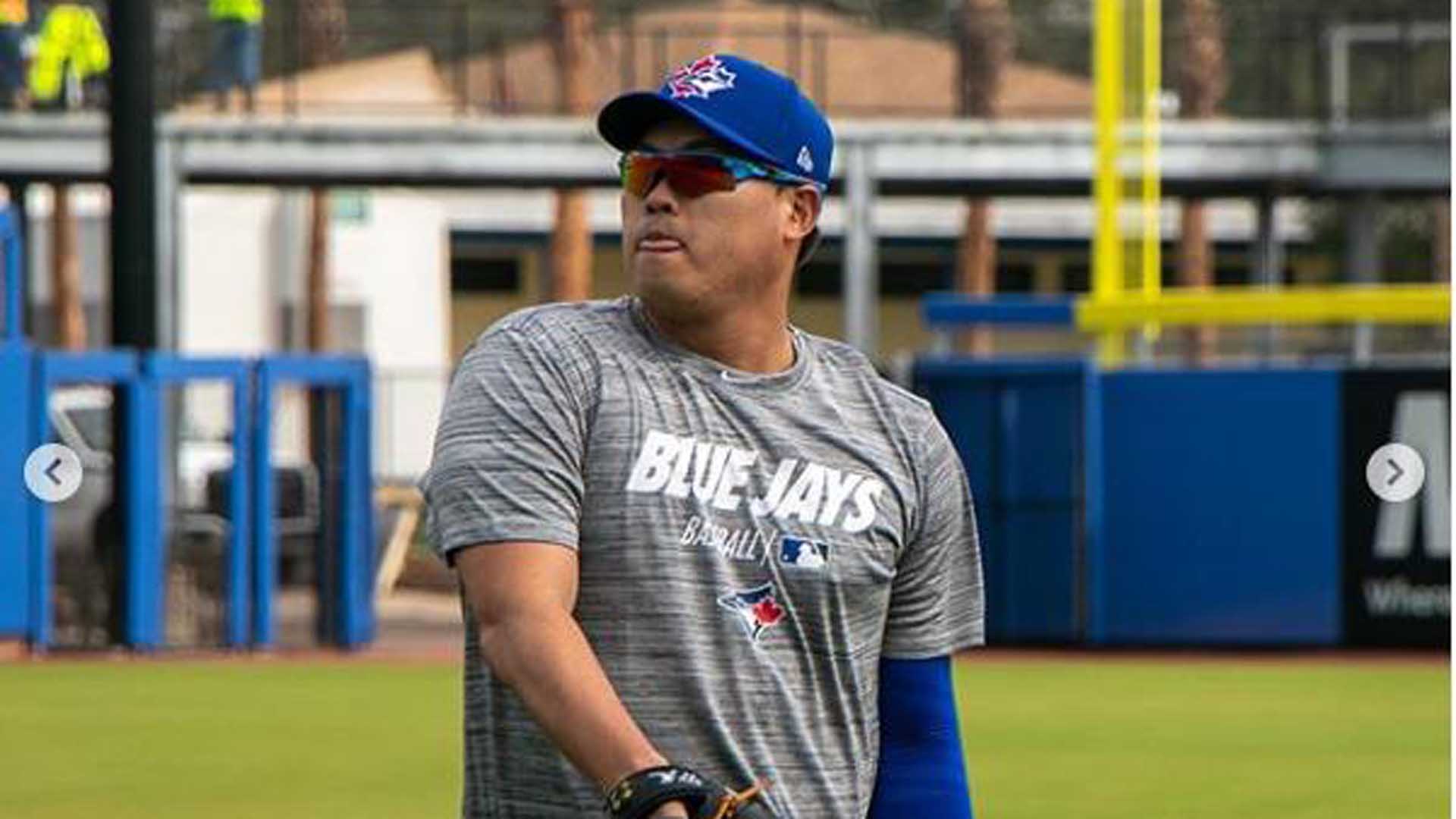 류현진, 온라인카지노 합법 사이트 입단 후 훈련 처음 공개…새 훈련복 착용