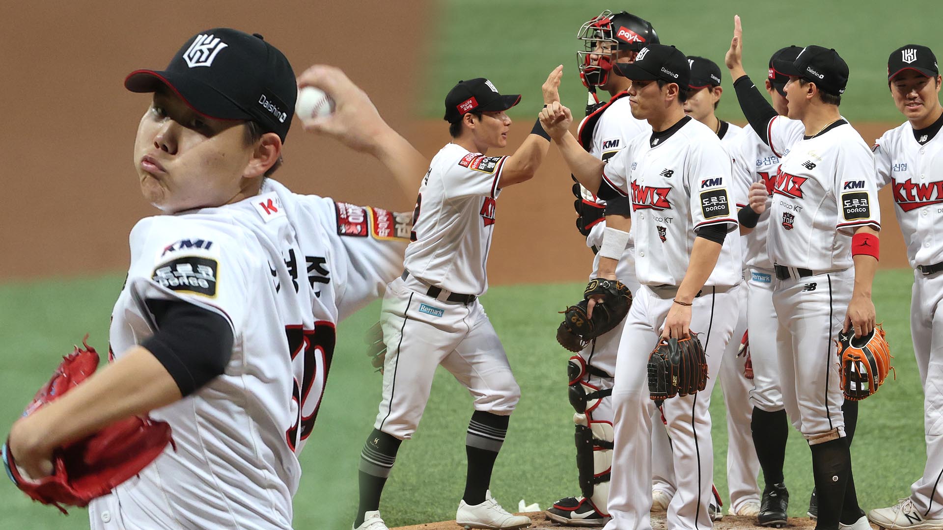 소형준 역투 도운 철벽수비…kt, 두산에 2연승