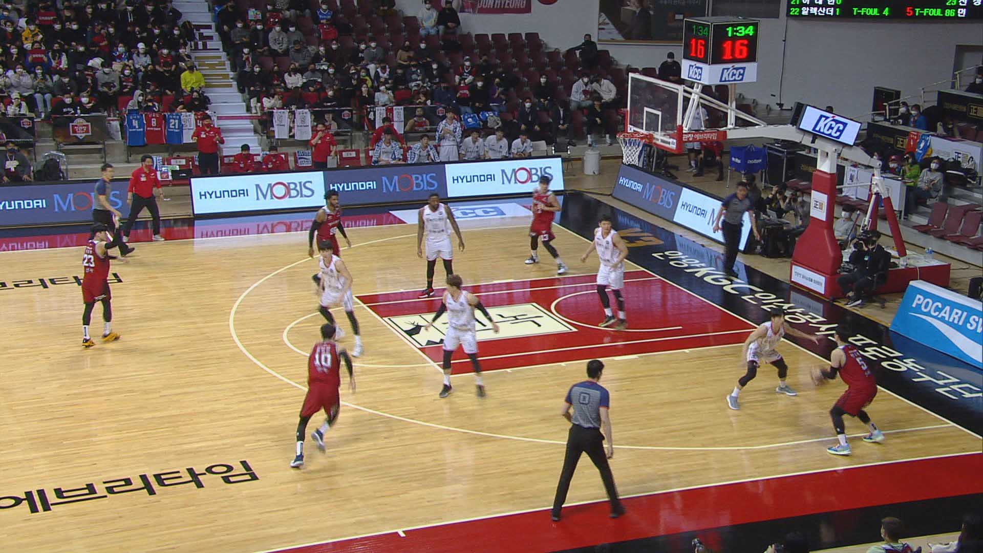 인삼공사, 16점 차 뒤집고 가스공사에 역전승