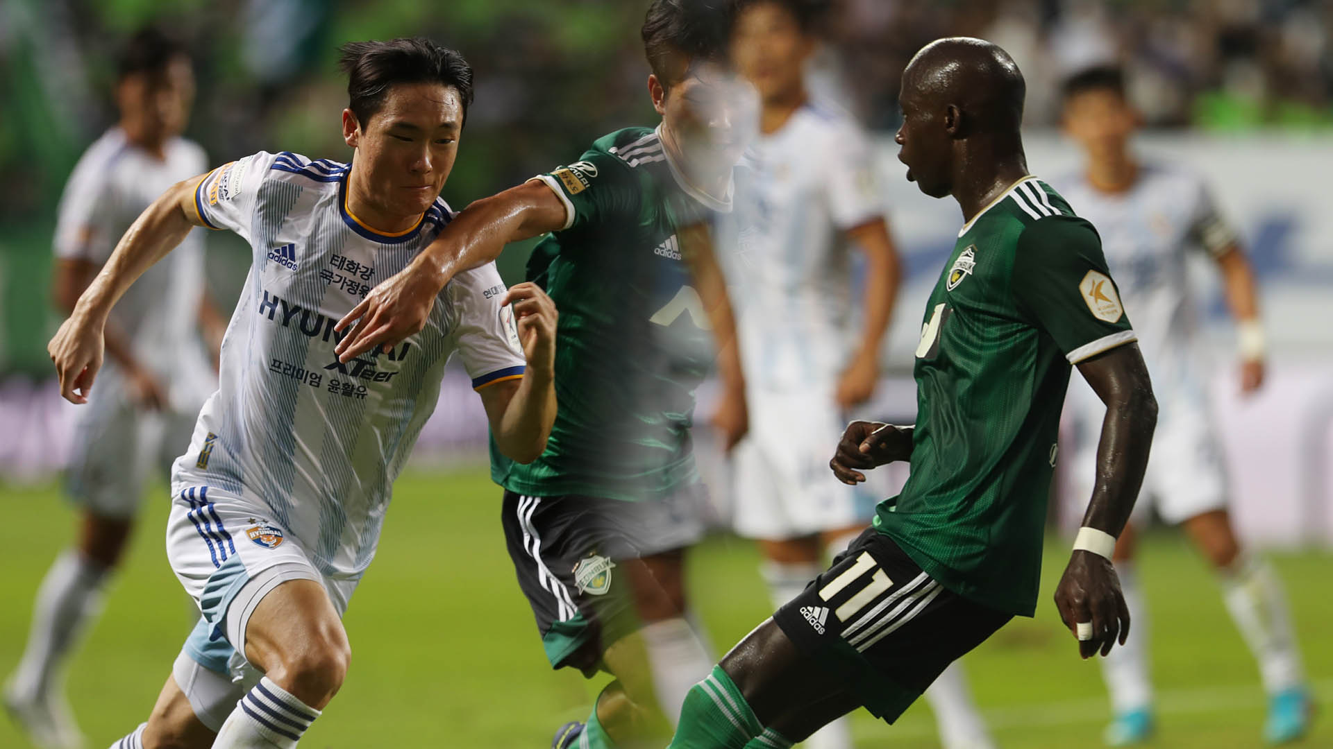 '장군멍군' 엄원상·바로우…시즌 3번째 현대가 더비 무승부