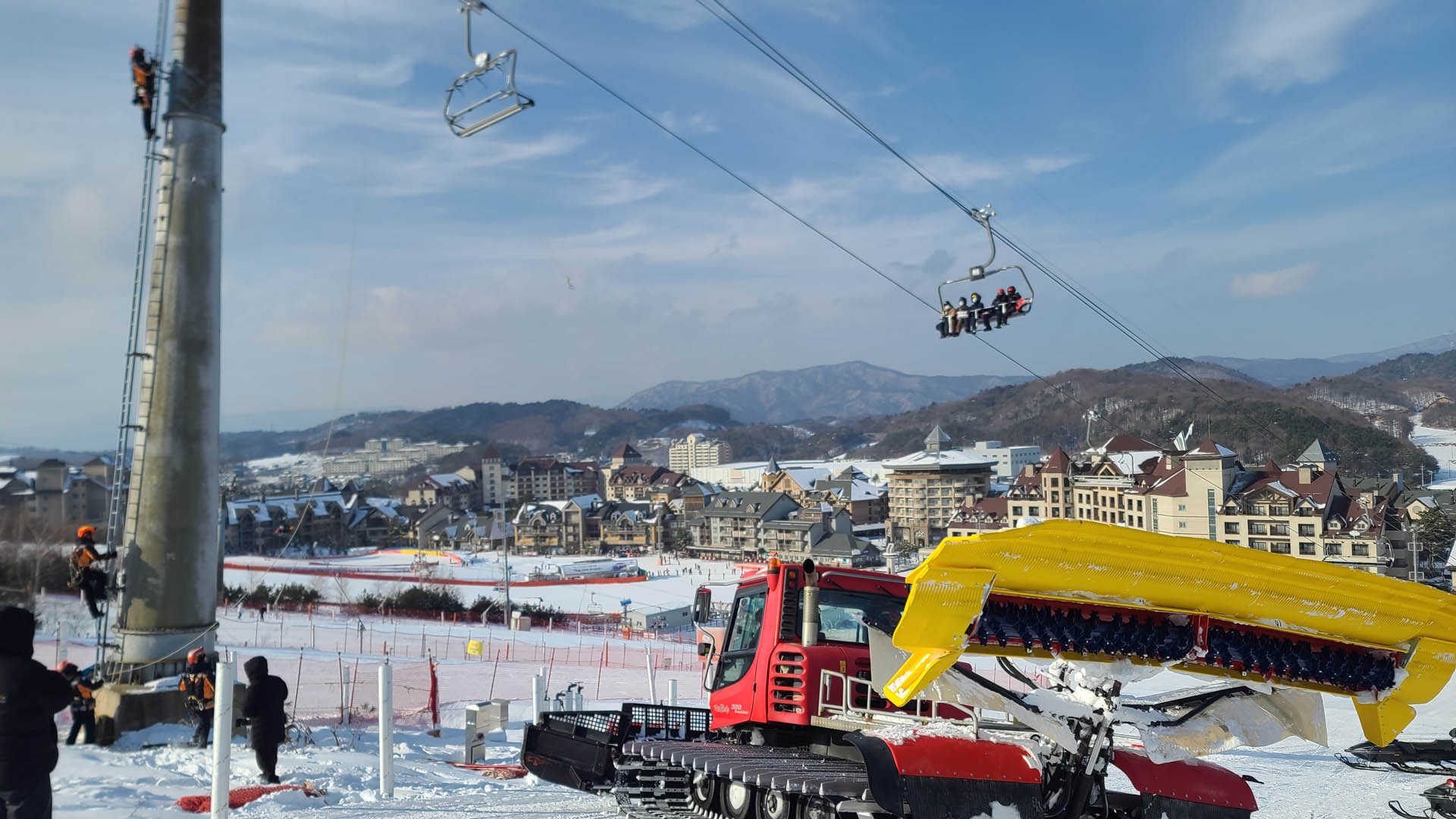 '시간과의 사투' 스키장 리프트 구조 훈련!